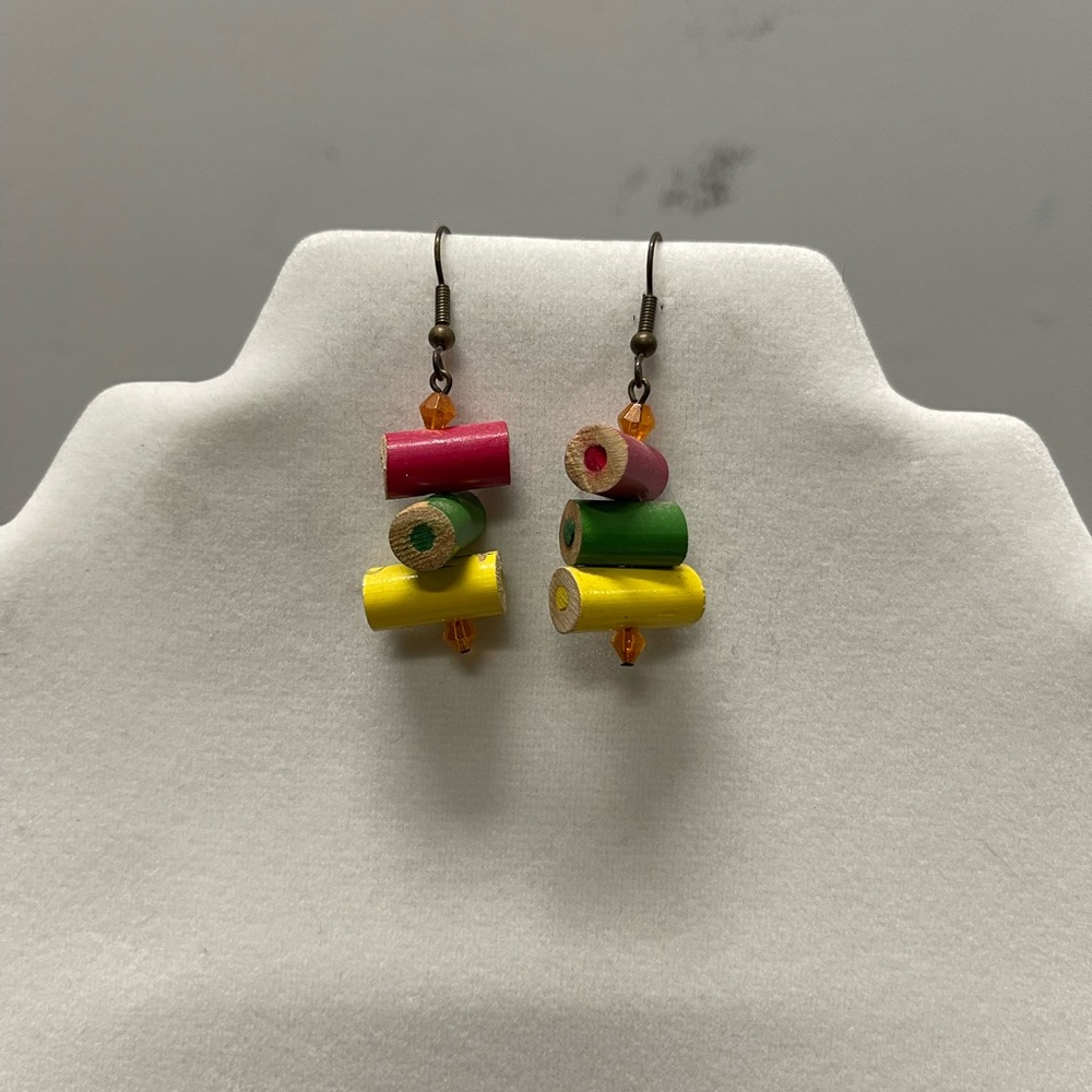 Colorful Colored Pencil Earrings